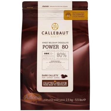 Imagem de Chocolate Belga Power Amargo 80% de Cacau 2,5kg Callebaut Val.22/11/20