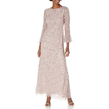 Imagem de Adrianna Papell Vestido longo feminino com contas, Camafeu, 36