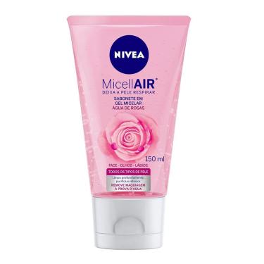 Imagem de Sabonete Líquido Gel Nivea Micelar Água de Rosas 150ml Sabonete em Gel Nivea Micelar Água de Rosas 150ml