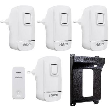 Imagem de Campainha Sem Fio wifi Para 4 Ambientes protetor anti-furto