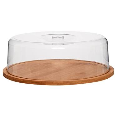 Imagem de Mimo Style Porta-Bolo de Bambu Com Tampa de Acrílico. Perfeito Para Armazenar Seus Bolos e Tortas. Traz Sofisticação Para Qualquer Decoração. Ótimo Para Servir, Decorar ou Presentear