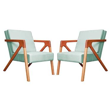 Imagem de Kit 02 Poltronas Decorativa Monalisa para Escritório Veludo Cores - DS Estofados