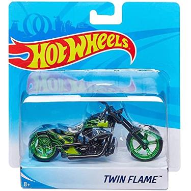 Imagem de Hot Wheels Street Power Green Twin Flame Motorcycle