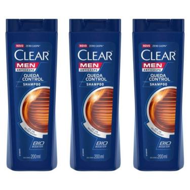 Imagem de Clear Men Queda Control Shampoo 200ml (Kit C/03)