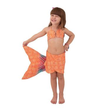 Imagem de Sereia Mini Biquíni Saia Cauda Saída De Praia Peixe Luisa