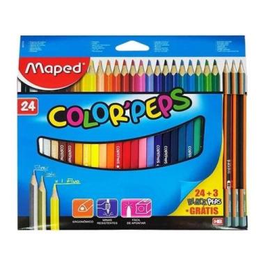 Imagem de Lápis De Cor 24 Cores Color Peps + 3 Lápis Grafite - Maped