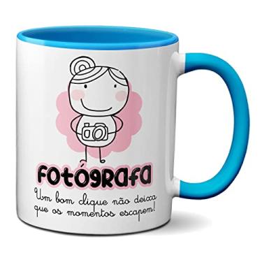 Imagem de Caneca Fotógrafa Um Bom Clique Eterniza Os Momentos Presente (Azul)