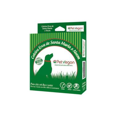 Imagem de Coleira PetVegan Erva Santa Maria e Neem para Cães até 8 Kg e Gatos - 58 cm