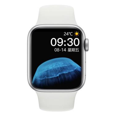 Imagem de Relógio Inteligente SmartWatch iwo HW22 Branco Troca Pulseira Android iOS Ligações Monitor Cardíaco