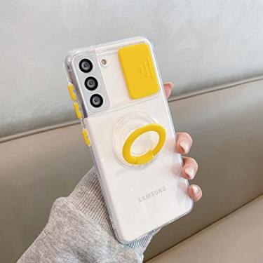 Imagem de Caso da lente deslizante da proteção da câmera para samsung a72 a73 a71 a53 a52 a51 a33 a32 a31 a22 a21s a30 a20 a50 a13 a12 a03 capa do suporte, t2 amarelo, para galaxy a30
