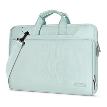Imagem de MOSISO Bolsa de ombro protetora para laptop 360 compatível com MacBook Air 15 M4 A3241 M3 A3114 M2 A2941/Pro 16 polegadas M4 M3 M2 M1, notebook de 15-15,6 polegadas, manga de cor combinando com cinto