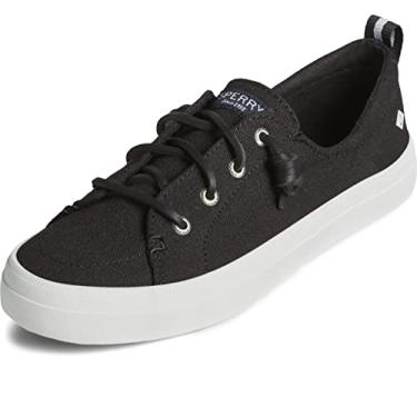 Imagem de Sperry Crest Twin Gore plataforma lona, Preto, 7.5 Wide