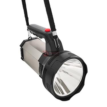 Imagem de Lanterna ABS Ultra Led Recarregável Holofote Portátil de mão– Alto Brilho – Bivolt – Para Acampamento - Ao Ar Livre