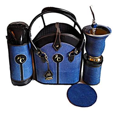 Imagem de bolsa chimarrão kit couro completo luxo feminino