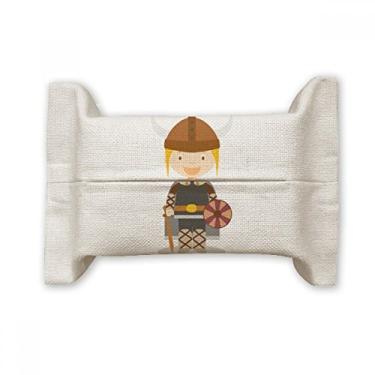 Imagem de Sweden Viking Suporte de capa de papel para lenços faciais, saco de linho de algodão