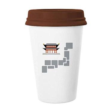 Imagem de Caneca tradicional japonesa de residência de tijolos de vidro de cerâmica para copo de café