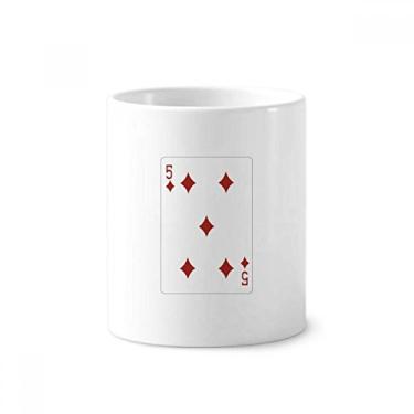 Imagem de Diamond 5 Baralhos Padrão Escova de Dentes Caneca, Suporte de Cerâmica