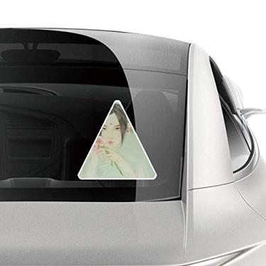 Imagem de DIYthinker Adesivo de flor de pêssego beleza chinesa aquarela para carro motocicleta bicicleta bagagem decalque