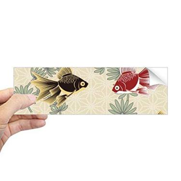 Imagem de DIYthinker Adesivo retangular para janela de notebook Goldfish Water Weeds Japão