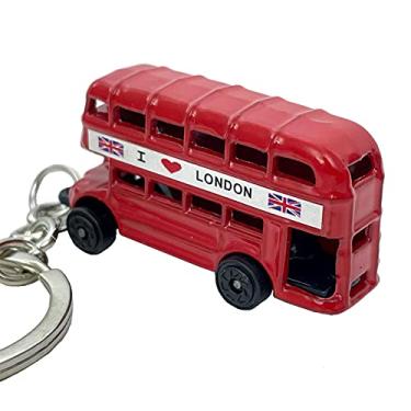 Imagem de Chaveiro Red London Double Decker Bus de metal fundido, chaveiro ou chaveiro lembrança e presente