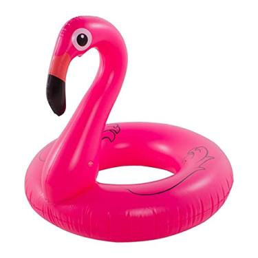 Imagem de Anel de natação inflável Zmiao 90 cm 120 cm de flamingo aumenta a vida útil da boia, 90cm