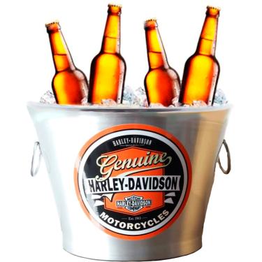 Imagem de Balde de Cerveja Genuine Harley Davidson Prata