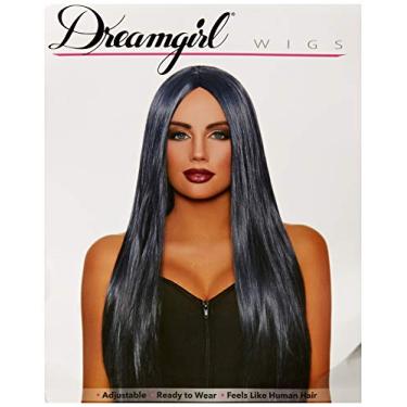 Imagem de Dreamgirl Peruca feminina azul meia-noite reta extra-longa, tamanho único