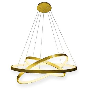 Imagem de Lustre Triarc Pendente Led Moderno 3 Arcos (Dourado)