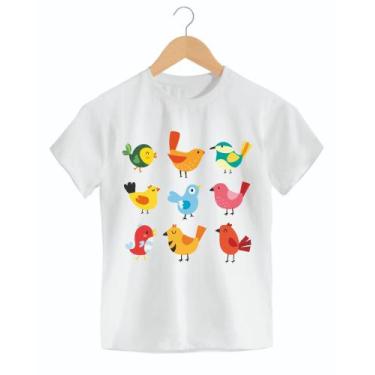 Imagem de Camiseta Infantil Passarinho Passaro Pintinho Pato Piu Piu Animal Zool