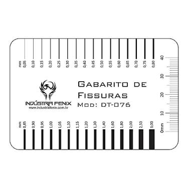 Imagem de Fissurômetro Gabarito Fissuras Régua FISS04 Branco Fenix