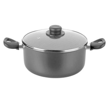 Imagem de Caçarola Gourmet Multiflon com Tampa de Vidro e Antiaderente de Alumínio - 24cm