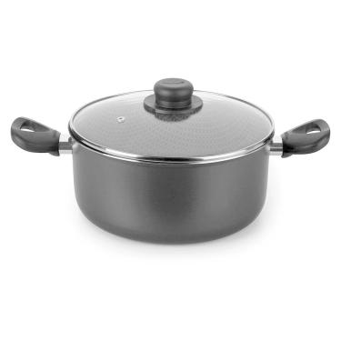 Imagem de Caçarola Gourmet Multiflon com Tampa de Vidro e Antiaderente de Alumínio - 22cm