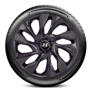 Imagem de Calota LC363 Hyundai Aro 15 Preta Fosca DS4 Escolha o carro
