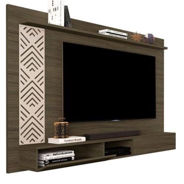 Imagem de Painel Para TV Roma Até 60 Polegadas 1.7 Castanho/Off White – VJ Móveis