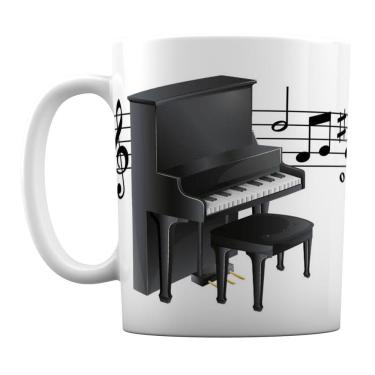 Imagem de Caneca Música Instrumento Musical Pianos Notas Musicais