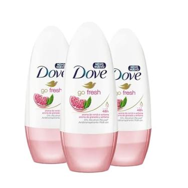 Imagem de Kit Desodorante Roll On Dove Romã 50ml - 3 unidades