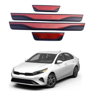 Imagem de GZBFTDH Proteção de Peitoril Soleira da Porta, para KIA Forte 2020 2021 2022 Carro Acessórios, Aço Inoxidável Kick Plate Guard de Pedal de Limiar Protetor, Peças para Automóveis