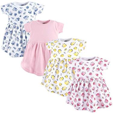 Imagem de Luvable Friends Vestido de algodão para bebês meninas, Floral, 2 Anos