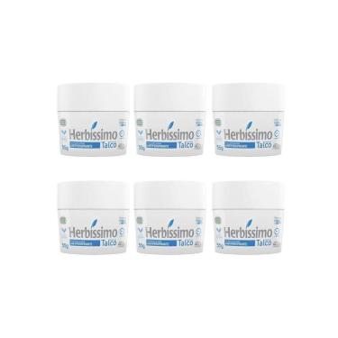 Imagem de Desodorante Creme Herbíssimo 55G Talco - Kit Com 6Un