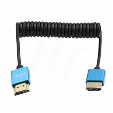 Imagem de HangTon Cabo HDMI 8K 4K 60p enrolado fino para ZCAM Sony A7IV Canon Nikon Blackmagic Camera ATOMOS Shinobi Ninja V Portkeys BM5 FEELWORLD monitor tipo A HDMI 2.1