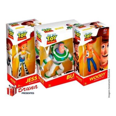 Imagem de Coleção Toy Story Woody , Buzz E Jessie Vinil 18cm - Líder - Bruna Pre