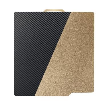 Imagem de IdeaFormer-3D Placa de construção de PET de fibra de carbono lisa + PEI texturizada 257x257mm, cama de impressão flexível dupla face para impressora 3D PET + folha de PEI para Bambu Lab X1/X1C/P1P/P1S