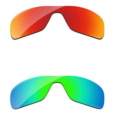 Imagem de PapaViva Lentes de reposição para rotor turbina Oakley Fire Red e verde azulado