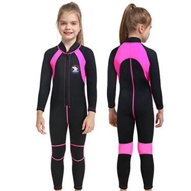 Imagem de Roupa de mergulho infantil FLEXEL para meninos e meninas 2 mm 3 mm, roupa de mergulho completa para adolescentes, roupa de neoprene para mergulho com snorkel