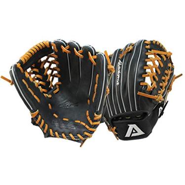 Imagem de Akadema Prosoft Elite Series Luvas de beisebol Infielders, preto/bronze, mão esquerda