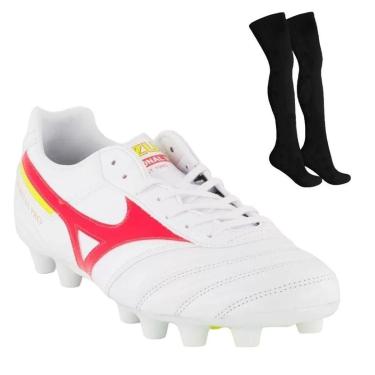 Imagem de Kit Chuteira Campo Mizuno Morelia II Pró + Meião-Masculino