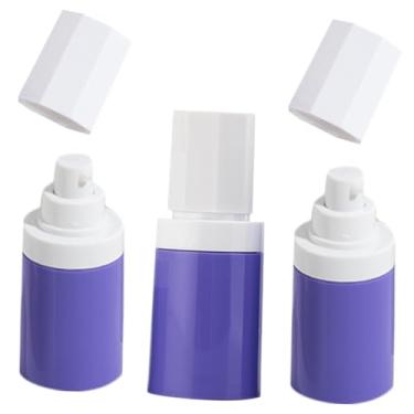 Imagem de 3 pçs garrafa de loção a vácuo dispensador de bomba recarregável garrafas de bomba sem ar fundação de viagem recipiente de viagem tamanho de viagem garrafa de bomba recipiente de loção cosméticos reci