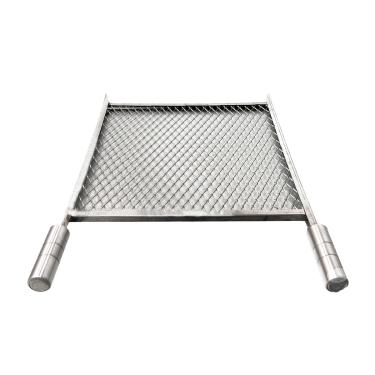 Imagem de LAURINDOS, Grelha Churrasco Inox 40x40 Tela Chapa Expandida Sem Emenda