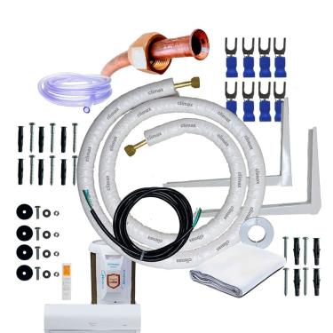 Imagem de Kit Completo Instalação Para Ar Condicionado Springer Midea AirVolution 9000 a 12000 Btus 2 Metros Com Suporte 450
