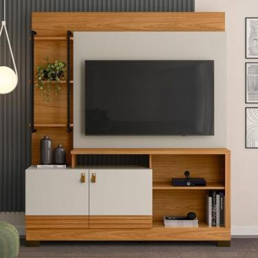 Imagem de Estante Home Linea Brasil Alagoas Para TV até 50 Polegadas 2 Portas 4 Prateleiras